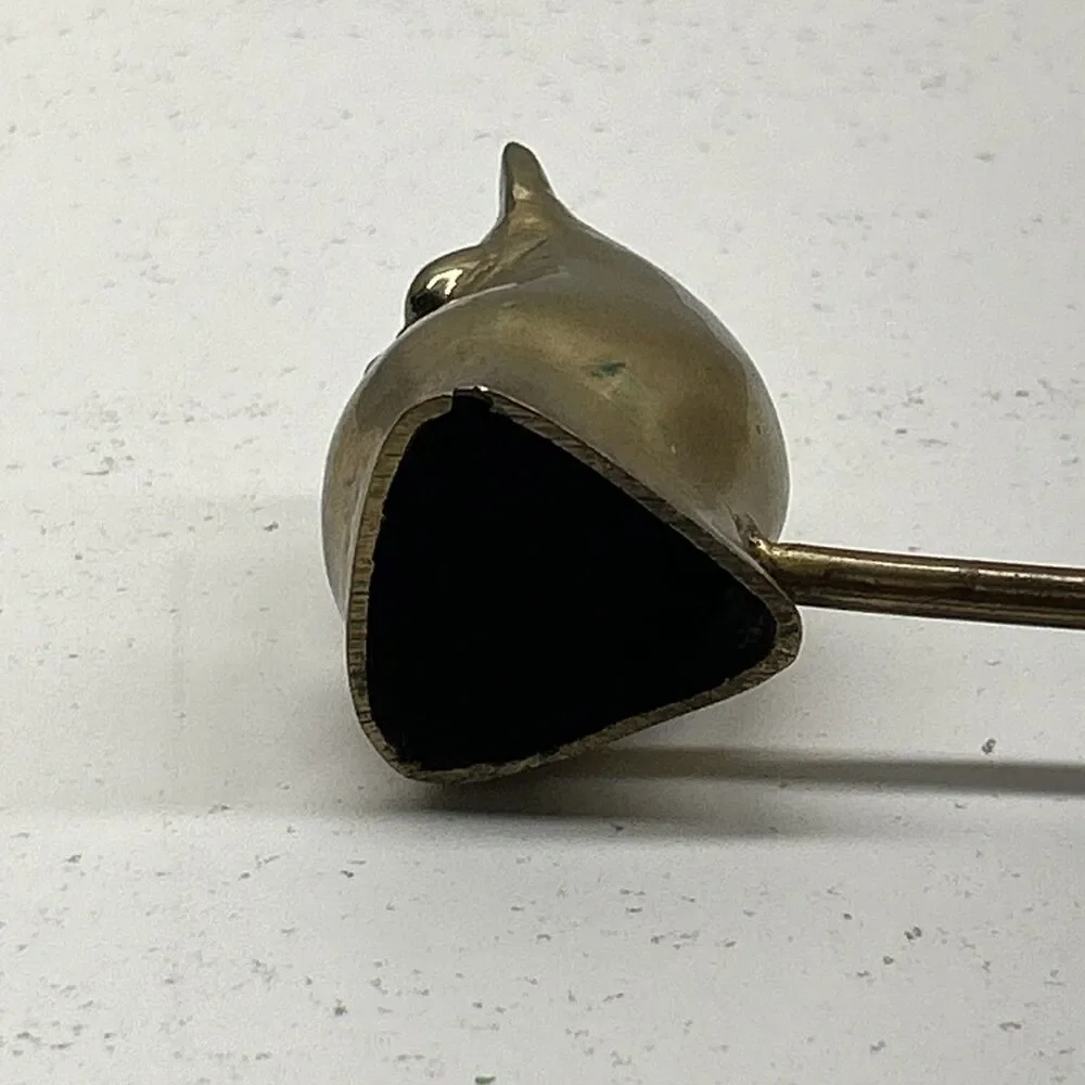 Vintage 1970’s Brass Owl 11 1/2”‎ Candle Snuffer